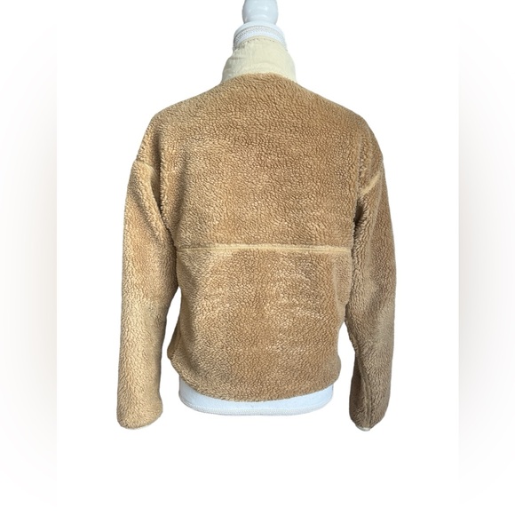 The North Face Fleece Jacket Extreme Pile Size XS Relaxed Fit Full Zip Tan - Picture 5 of 12